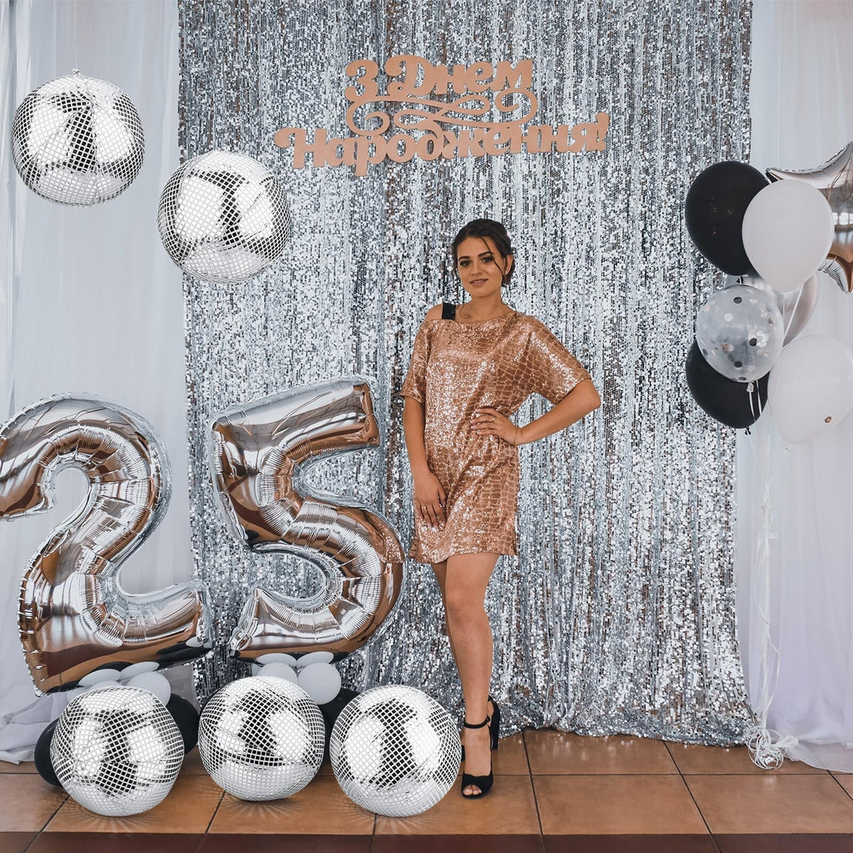 Inflatable Disco Ball Set - 11 Inch Folding Mirror Decor for Parties & Events