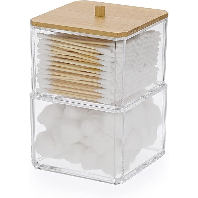 Acrylic Bathroom Storage Jar with Lid - Multiple Sizes & Shapes
