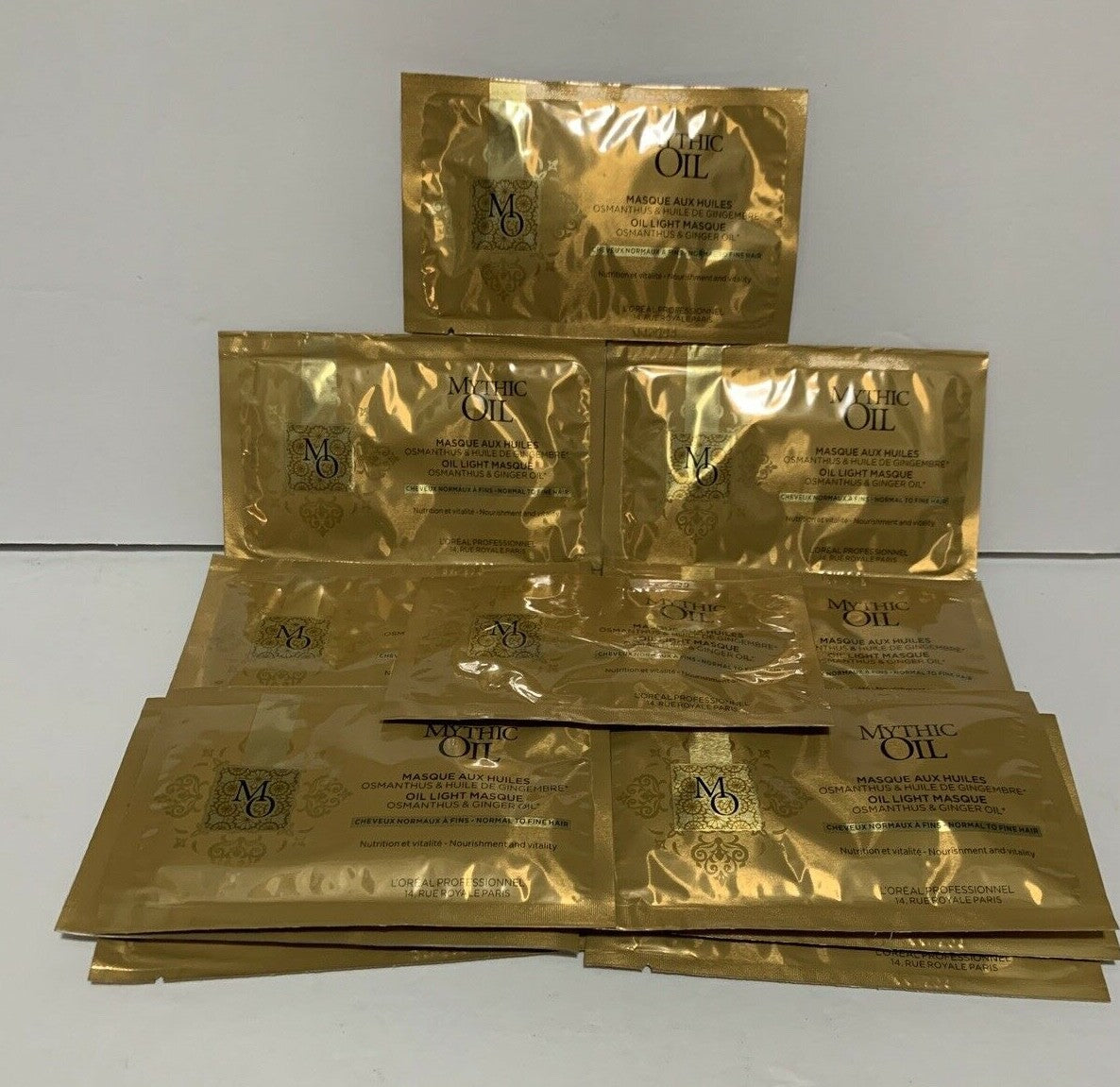L'Oréal Mythic Oil Hair Mask Light Oil Infused 0.51 oz Sample Pack of 12