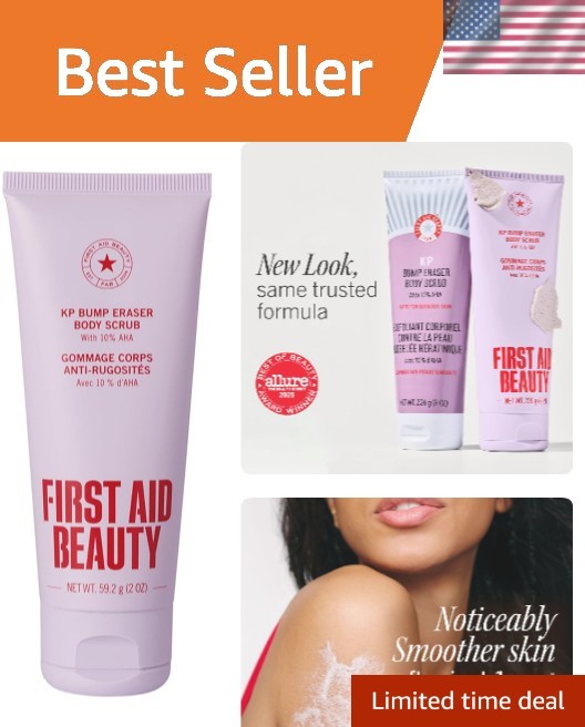 Sensitive Skin Approved KP Bump Eraser: 10% AHA Exfoliating Scrub 2 oz