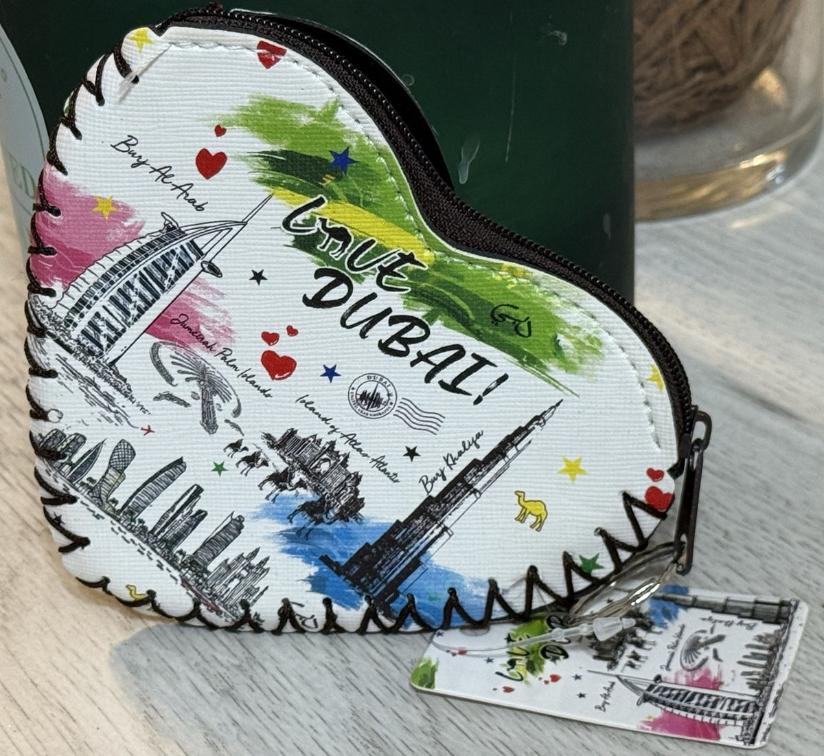 Heart Shaped Lip & Makeup Coin Pouch - Love Dubai Travel Bag