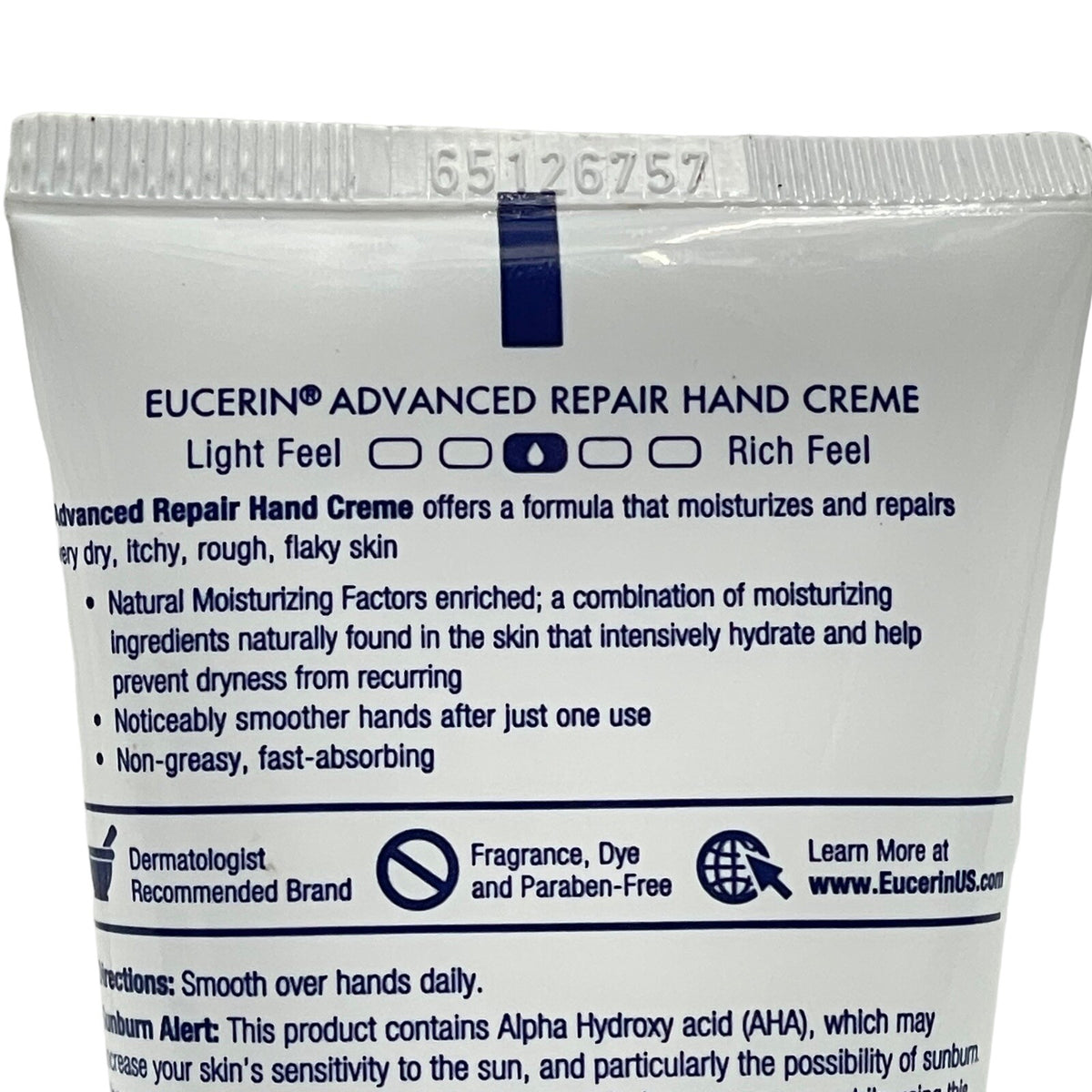Eucerin Advanced Repair Hand & Foot Cream Set Fragrance-Free 2.7 oz & 3 oz
