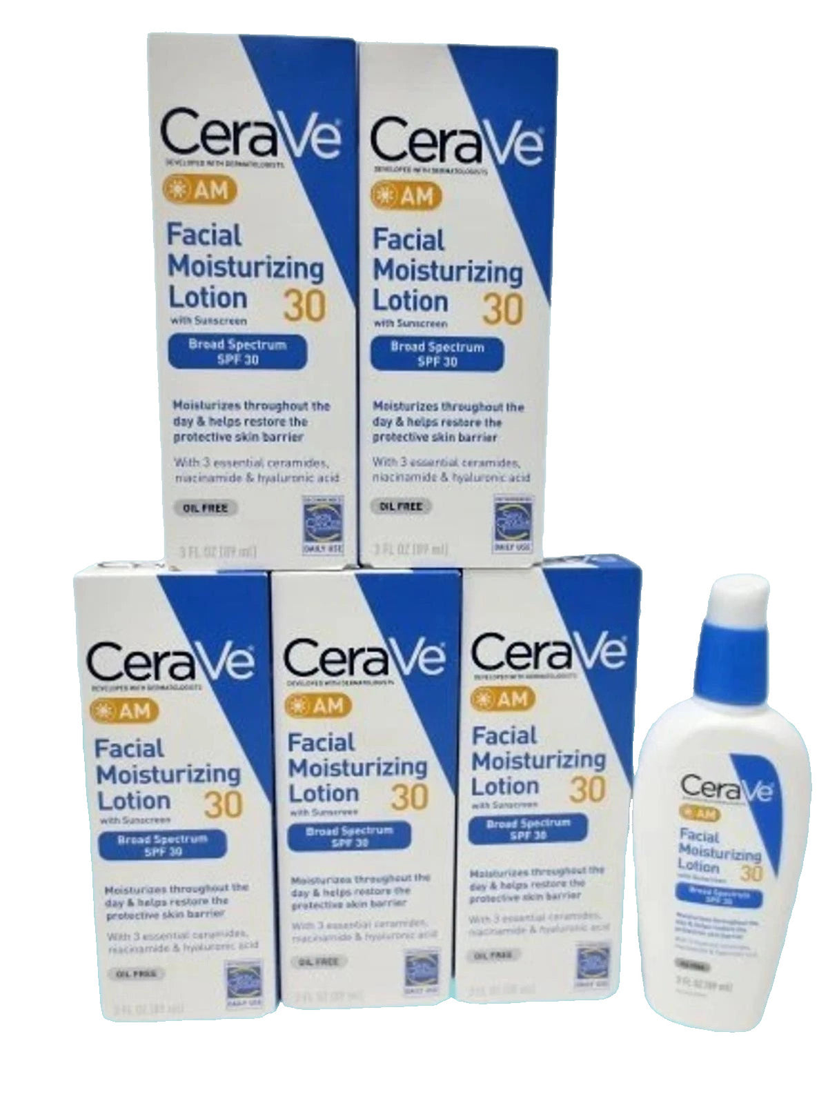 CERAVE AM FACIAL MOISTURIZING LOTION W/ SUNSCREEN SPF 30 3 OZ EXP: