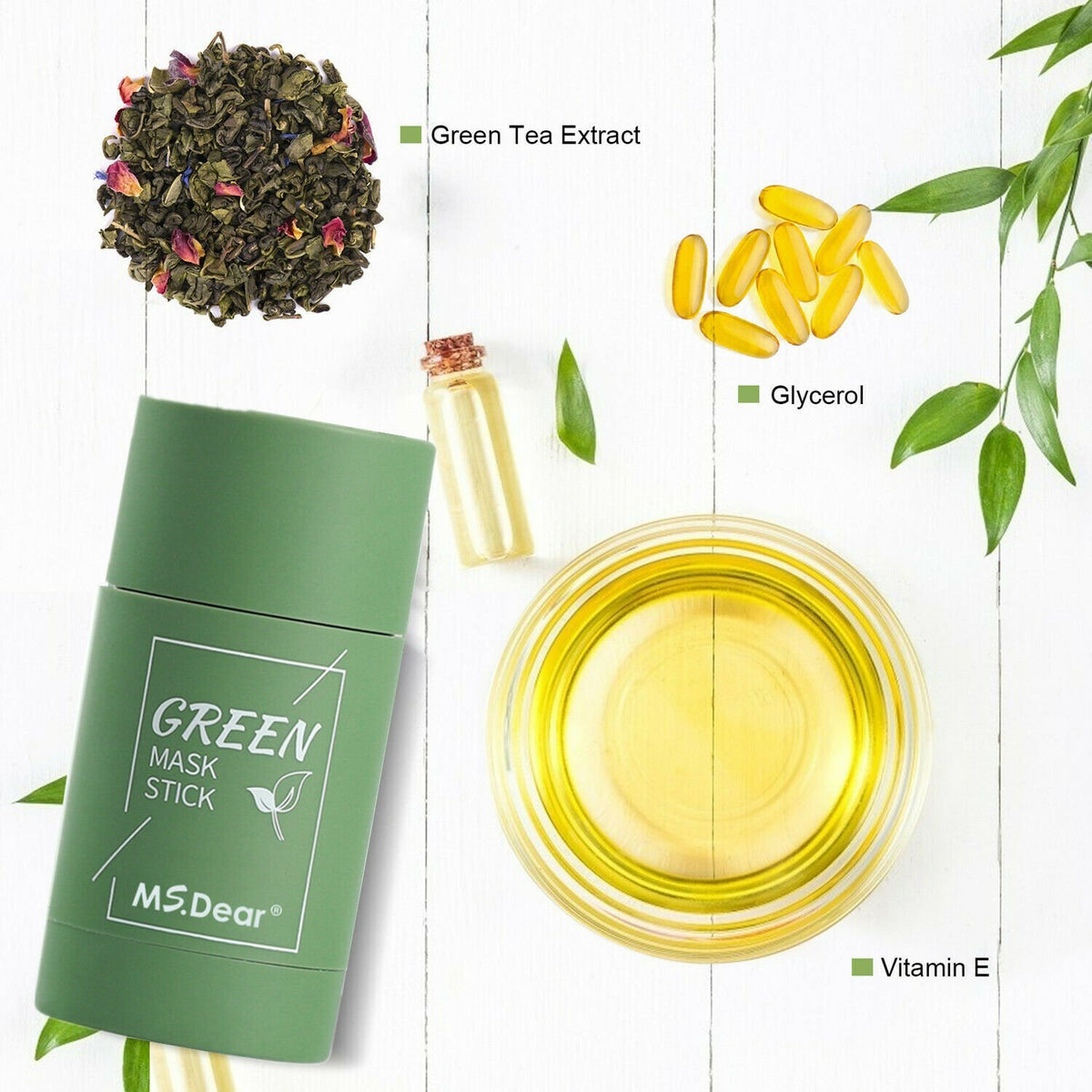 Green Tea Clay Stick Mask - Pore Cleansing & Oil Control