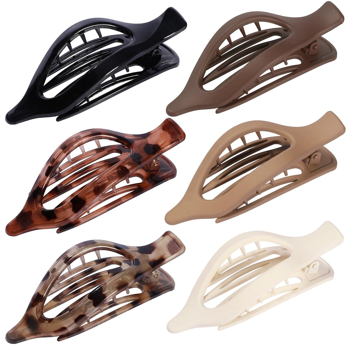 Flat Hair Clips for Women - 6 PCS French 1 Count (Pack of 6),