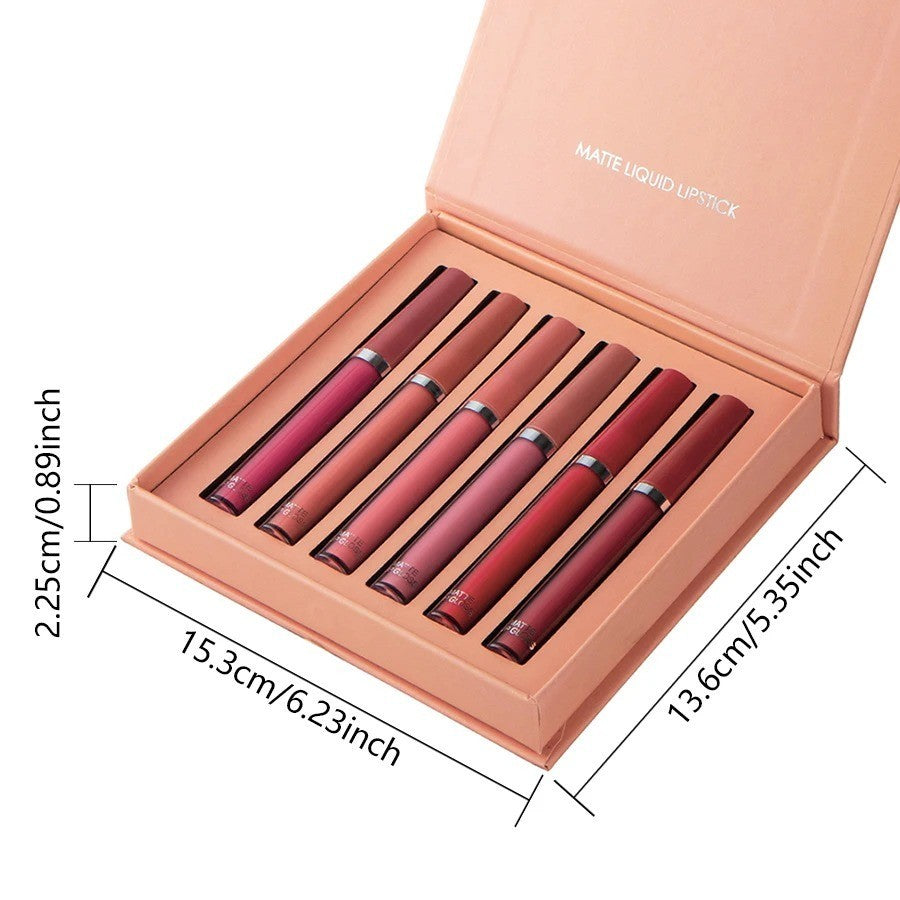 6pcs Waterproof Matte Lipstick Set Long Lasting Lip Makeup Beauty