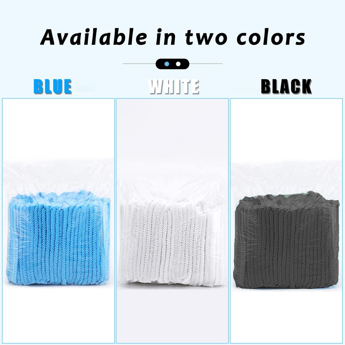 Disposable Bouffant Caps 100 Pcs,21inches Hair Net Black pcs,