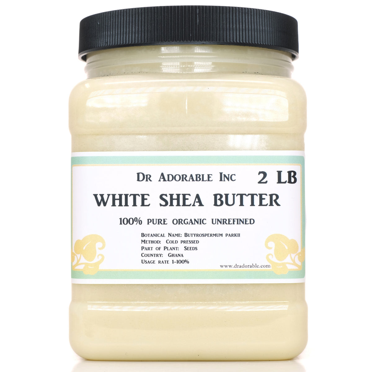 Unrefined White Shea Butter - 100% Organic Raw