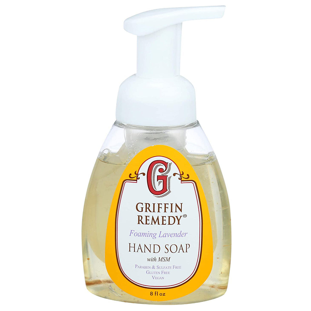 Lavender Foaming Hand Soap with MSM - Natural, Sulfate-Free, 8 oz