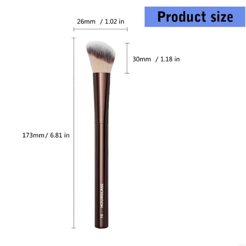Angled Makeup Brush for Blush Contour Foundation - Soft Synthetic Bristles