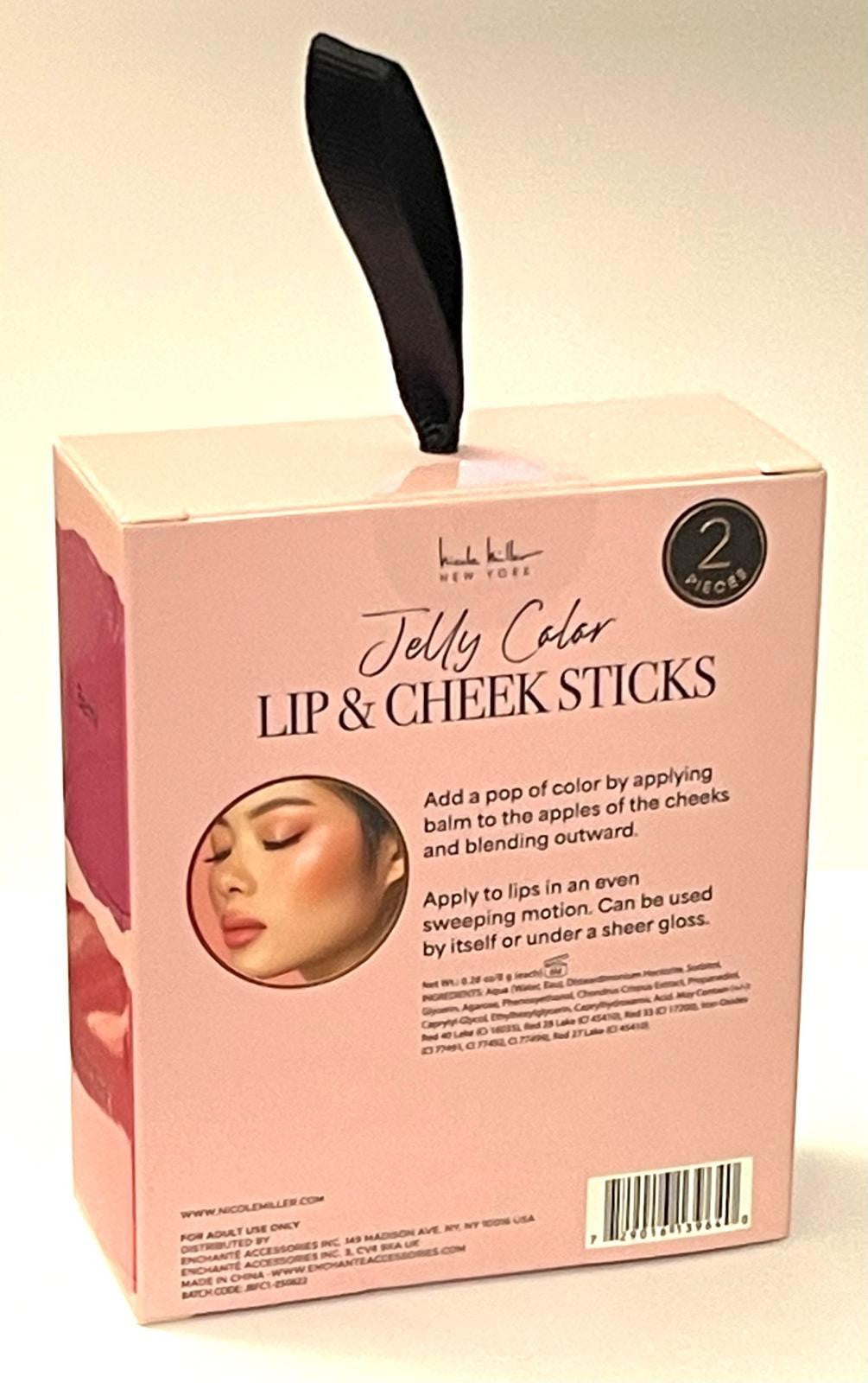 Lip & Cheeks Gel Sticks - Dewy Finish, Radiant Glow - Berry & Hot Pink
