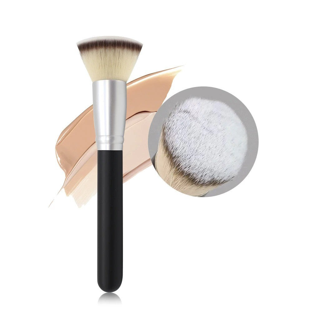 Pro Flat Top Kabuki Foundation Makeup Brush - Blending, Liquid & Cream