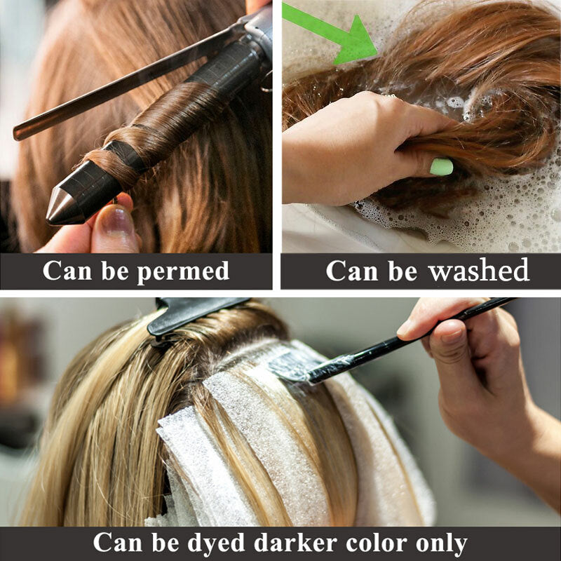 Remy Human Hair Extensions Clip-In Full Head - Brown Black, Multiple Lengths & Colors