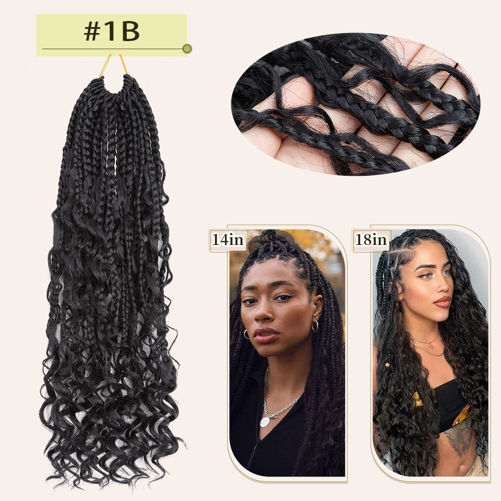 Wavy Double Ended Dreadlock Extensions with Curly Ends for Women