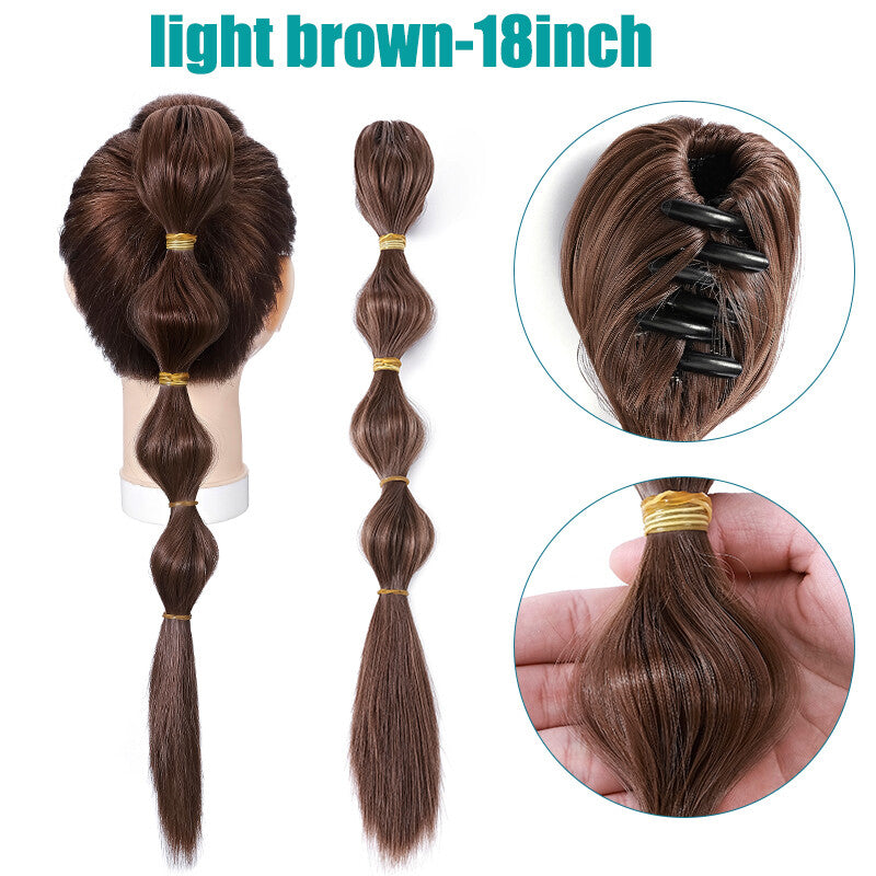 Extra Thick 12-Inch Clip-In Ponytail Hair Extension - Natural & Wavy