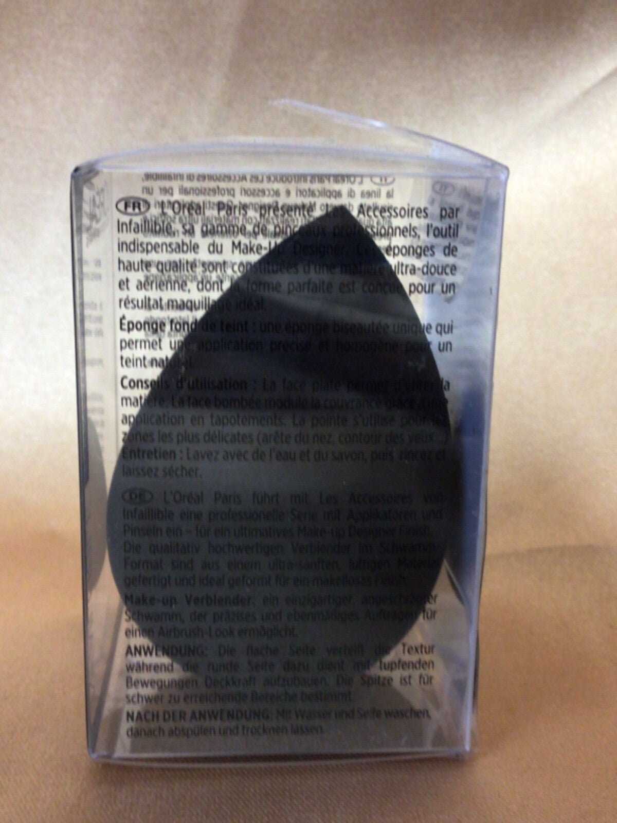 Makeup Sponge Set for Foundation Application - Black, 2 Pieces