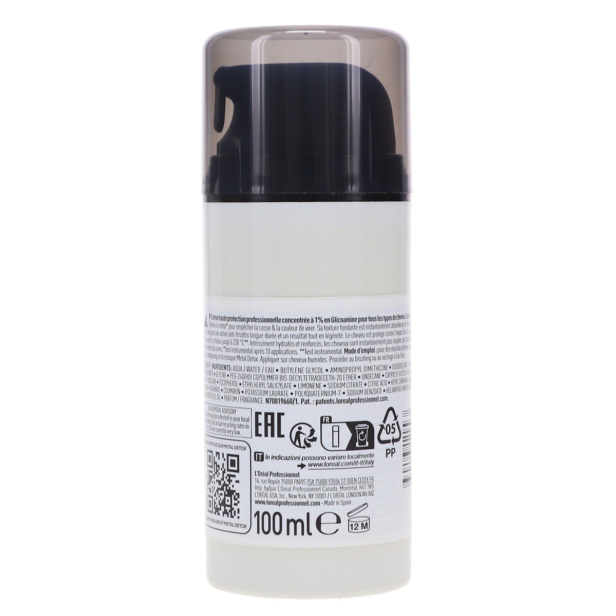 L'Oreal Professionnel Metal Detox High Protection Hair Cream 3.4 oz - Deep Hydrating & Frizz Control