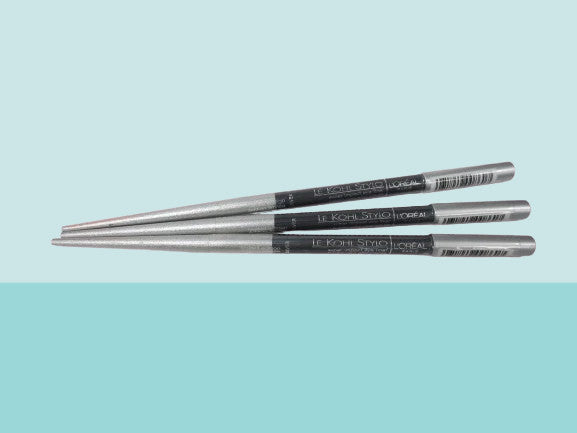 L'Oréal Impact Eye Liner Set - Silver, Long-Lasting Makeup, 3-Pack