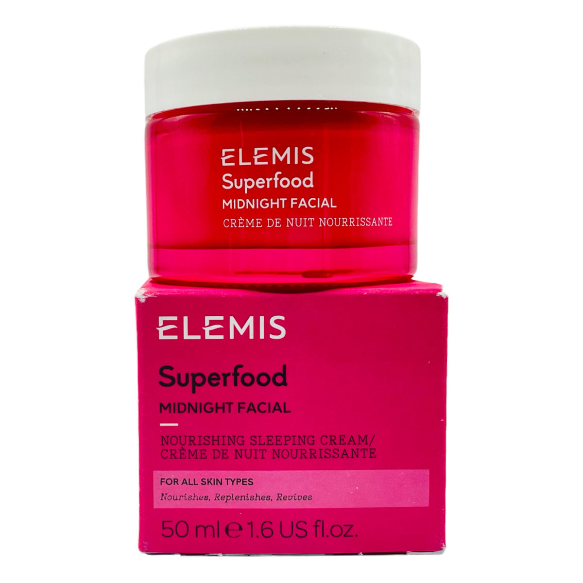 Elemis Superfood Midnight Facial Sleeping Cream - 50ml Hydrating Night Moisturizer