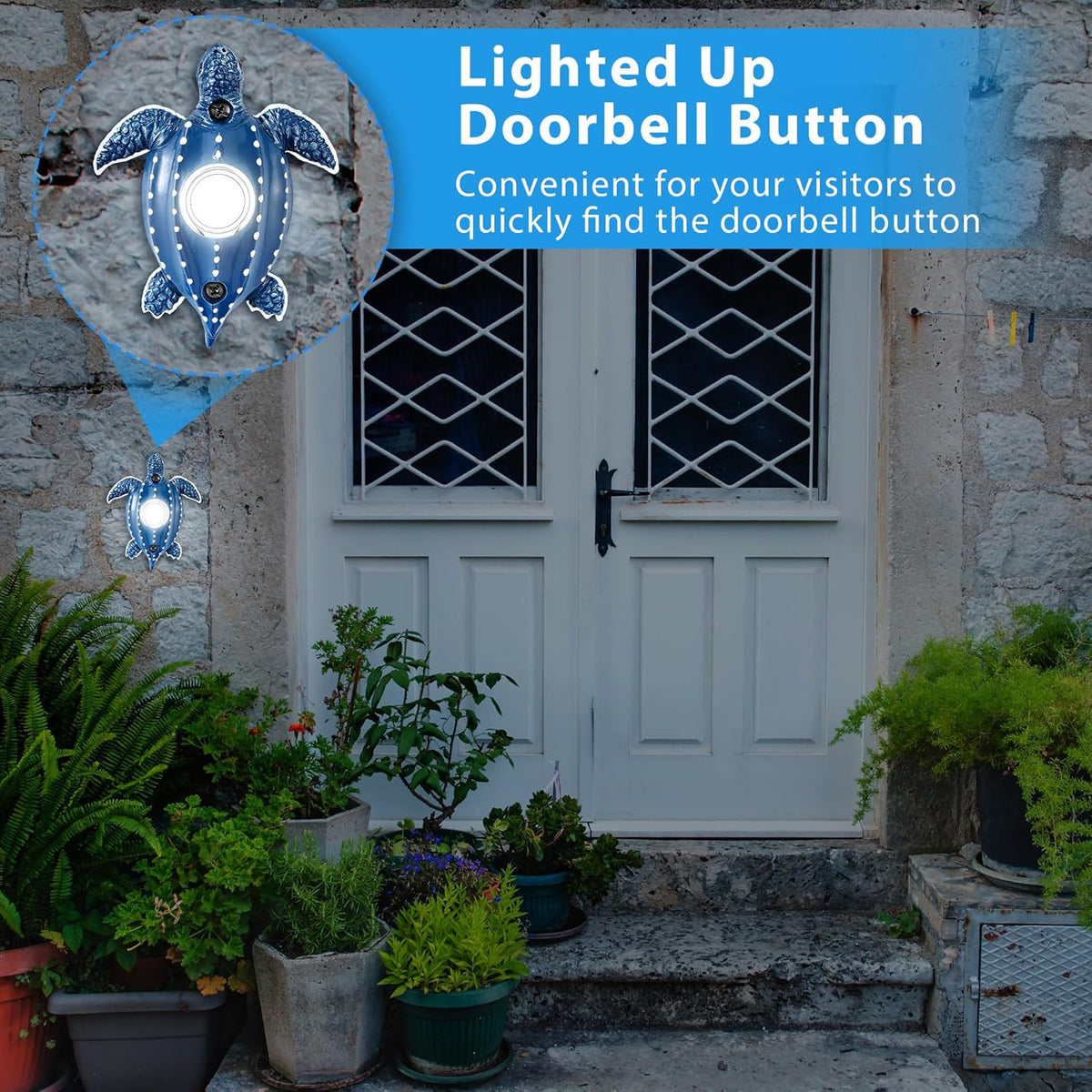 Heavy Duty LED Lighted Doorbell Push Button for Wall Mounting