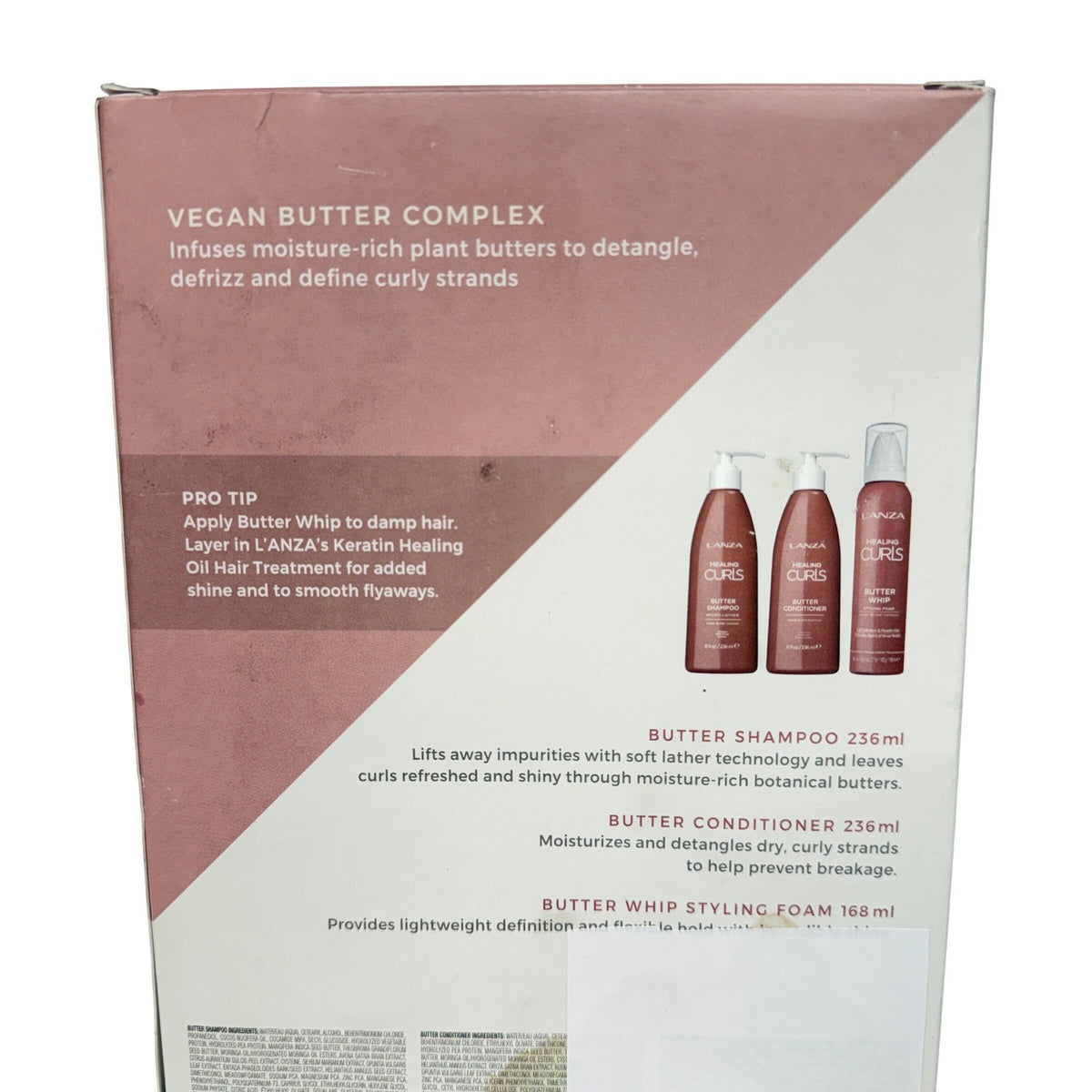 LANZA Healing Curls Collection 3 Piece Set Butter Shampoo Conditioner
