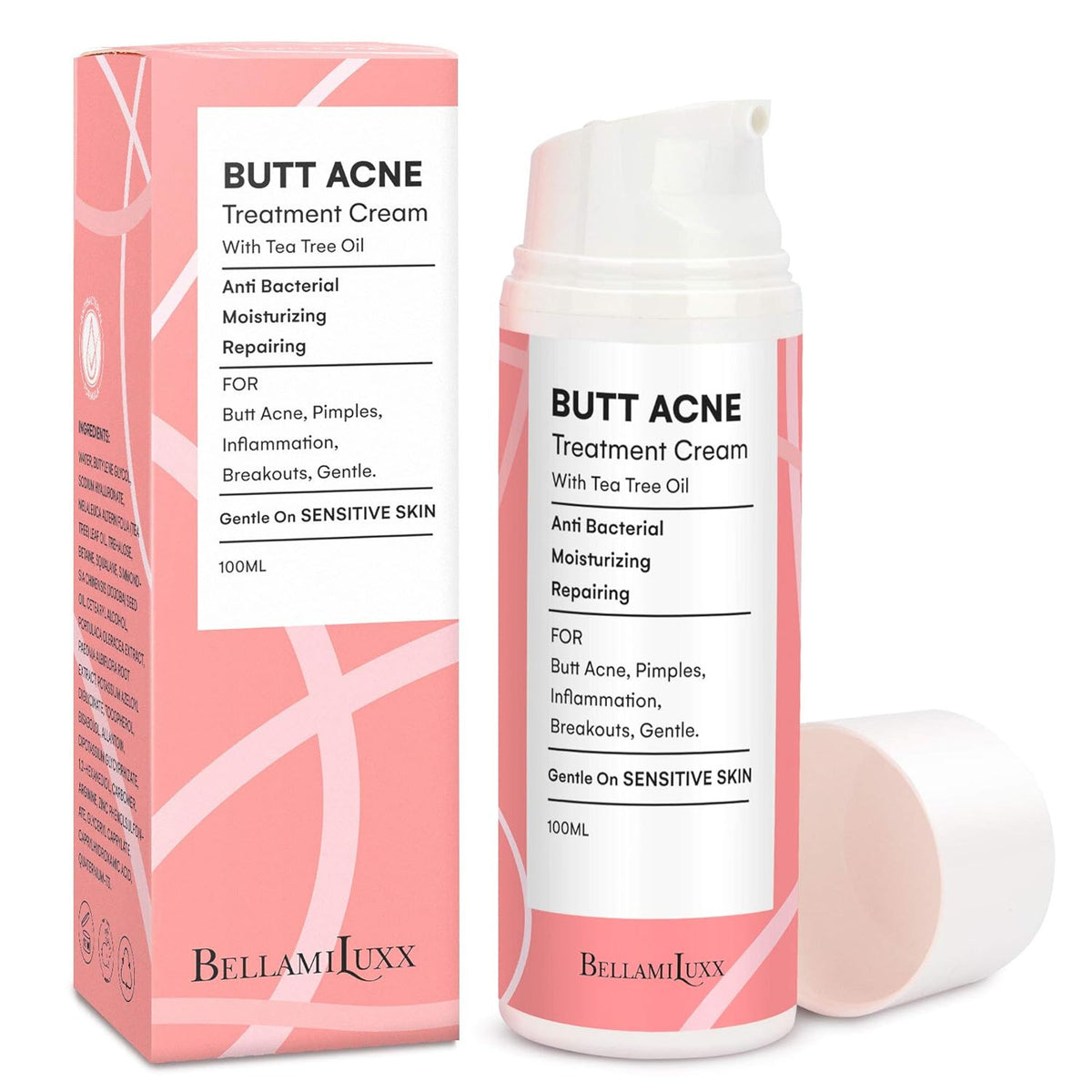 Butt Acne Clearing Treatment with Salicylic Acid & Tea Tree Oil - Gentle Herbal Acne Solution