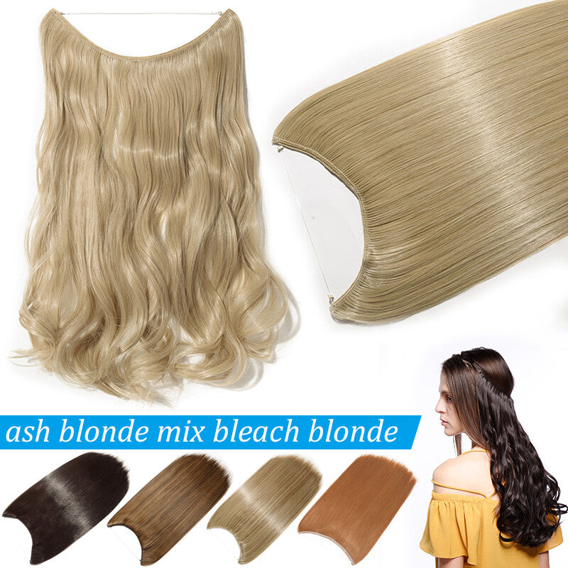 Invisible Wire Hair Extension Headband - Adjustable Wavy 20 Inches