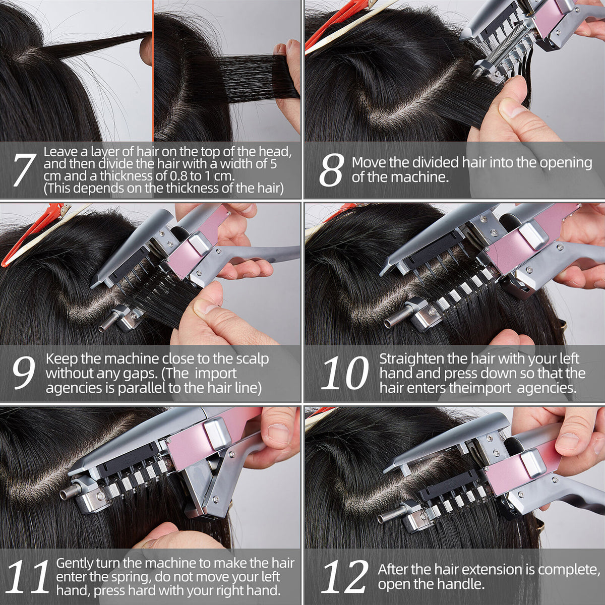 Hair Extension Machine Kit for Natural Human Hair - Lasts Up To 6 Months