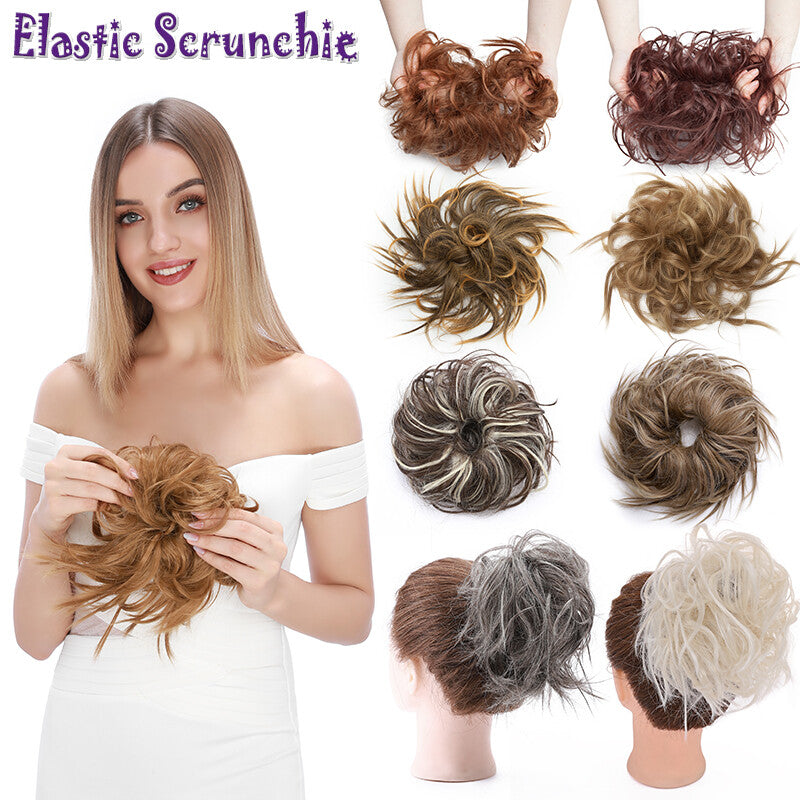 Large Messy Bun Hair Extension Wrap Scrunchie for Updos & Volume