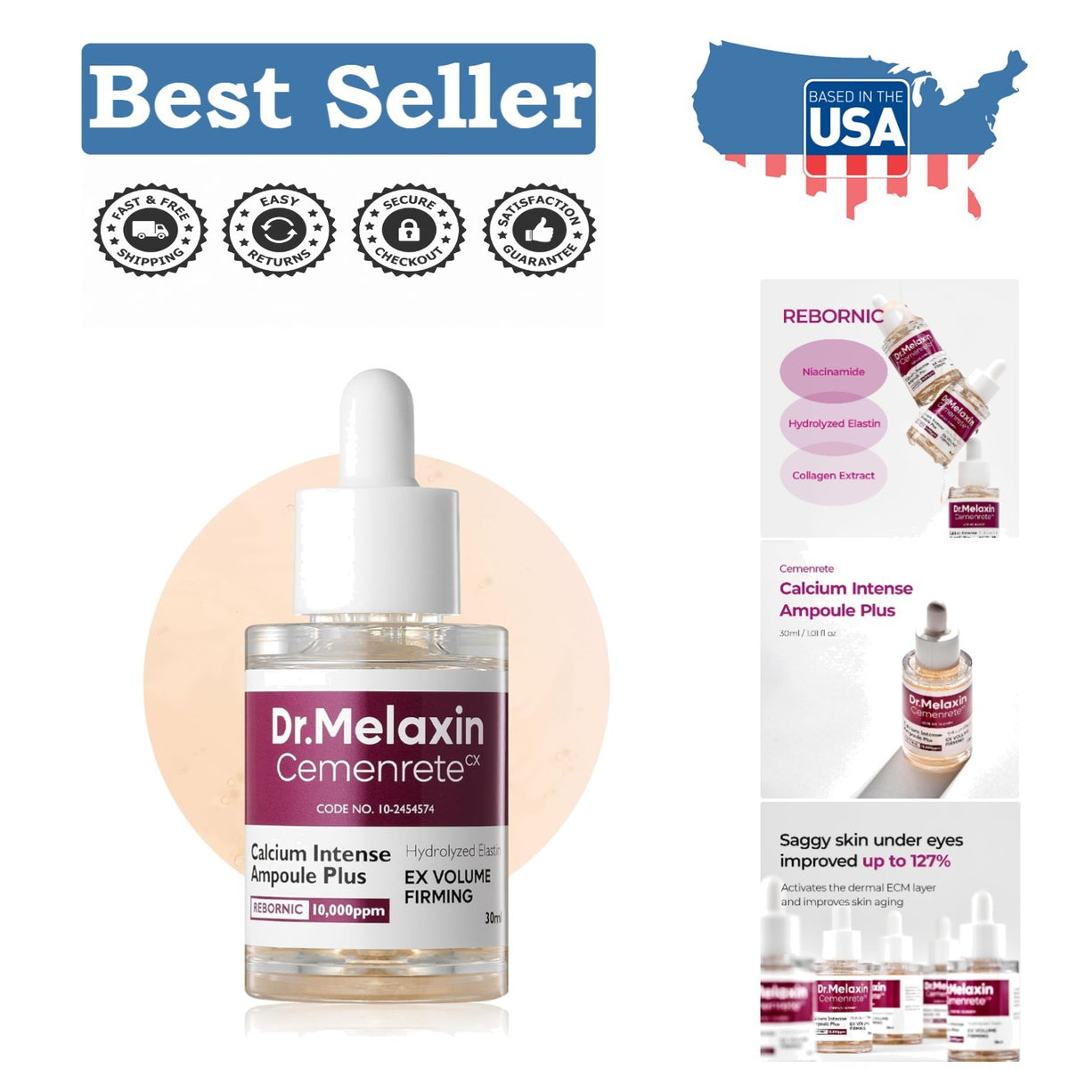 Adenosine Niacinamide Eye Ampoule for Dark Circles & Puffiness, 1oz