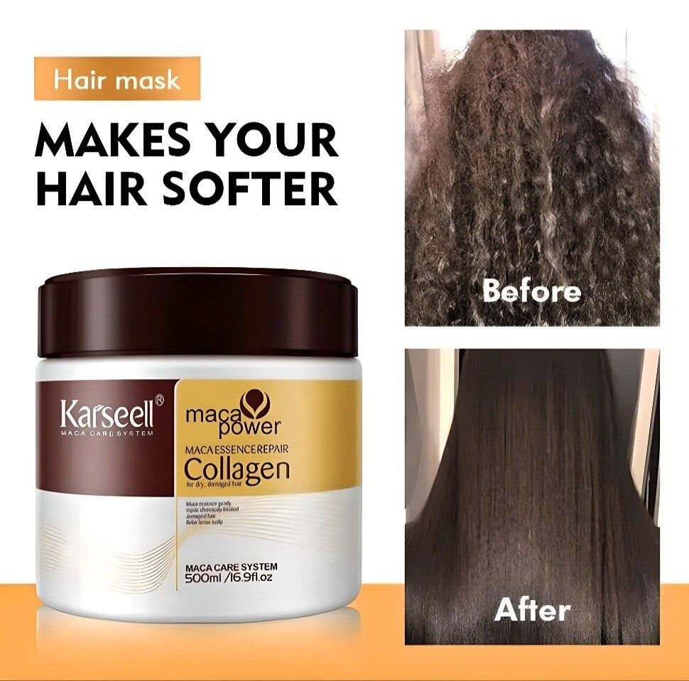 Karseell Collagen Protein Hair Mask - Damaged Hair Repair & Heat Protector