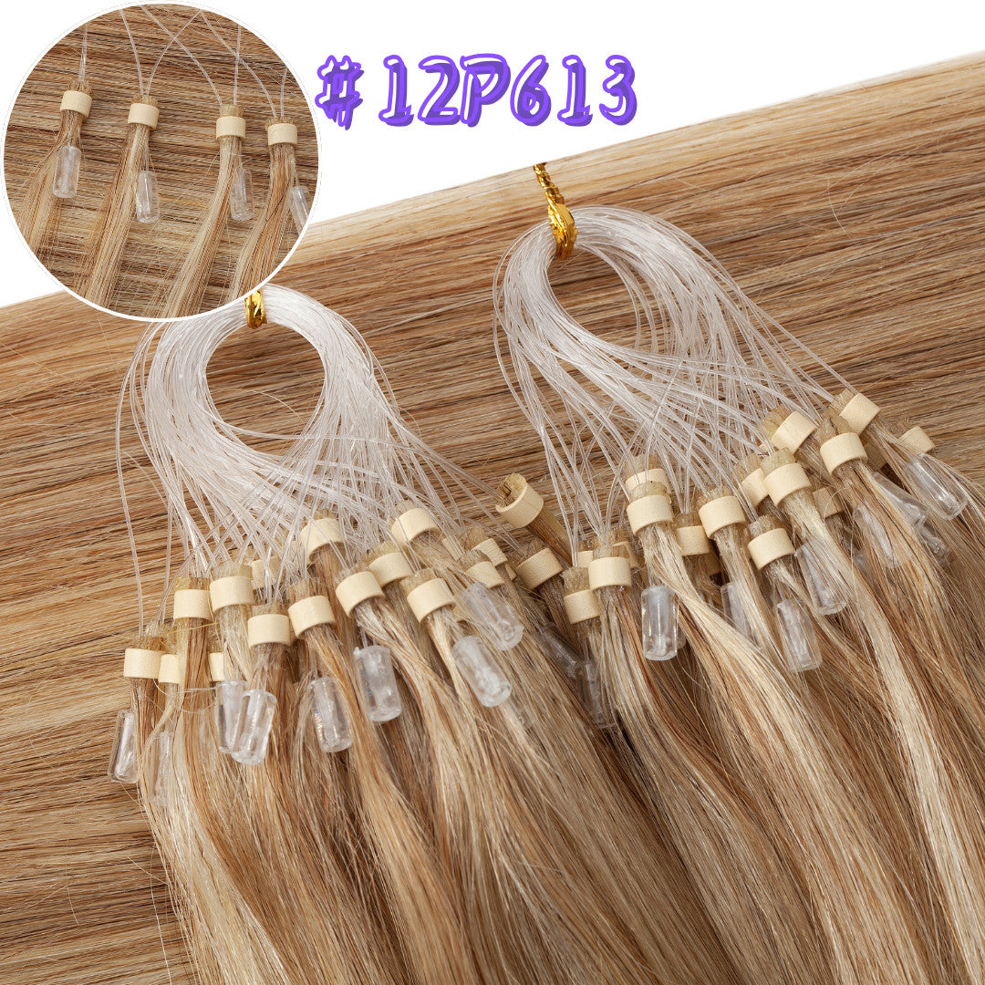 Micro Ring Hair Extensions 200G Human Remy Loop Bead Tip Hair Piece