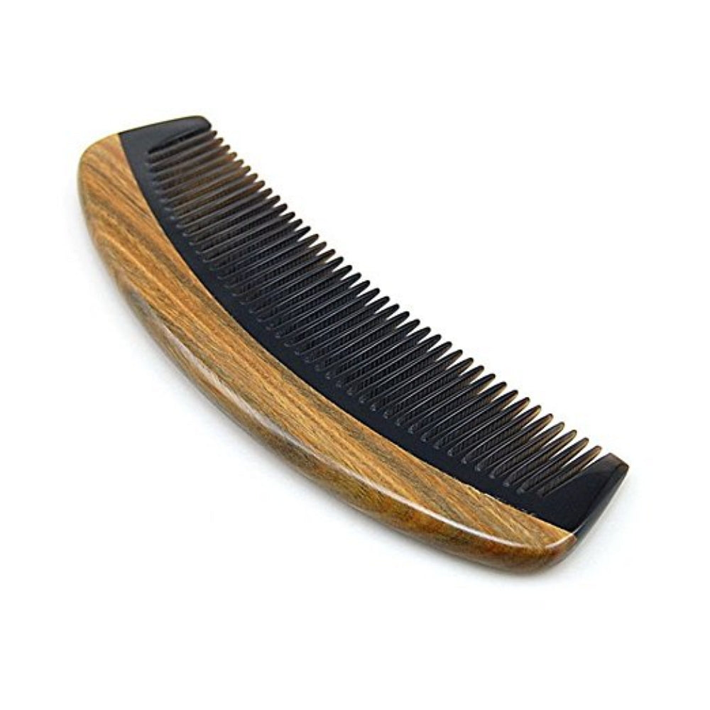 Handmade Sandalwood Hair Comb Set - Anti-Static Wooden Detangler & Beard Comb