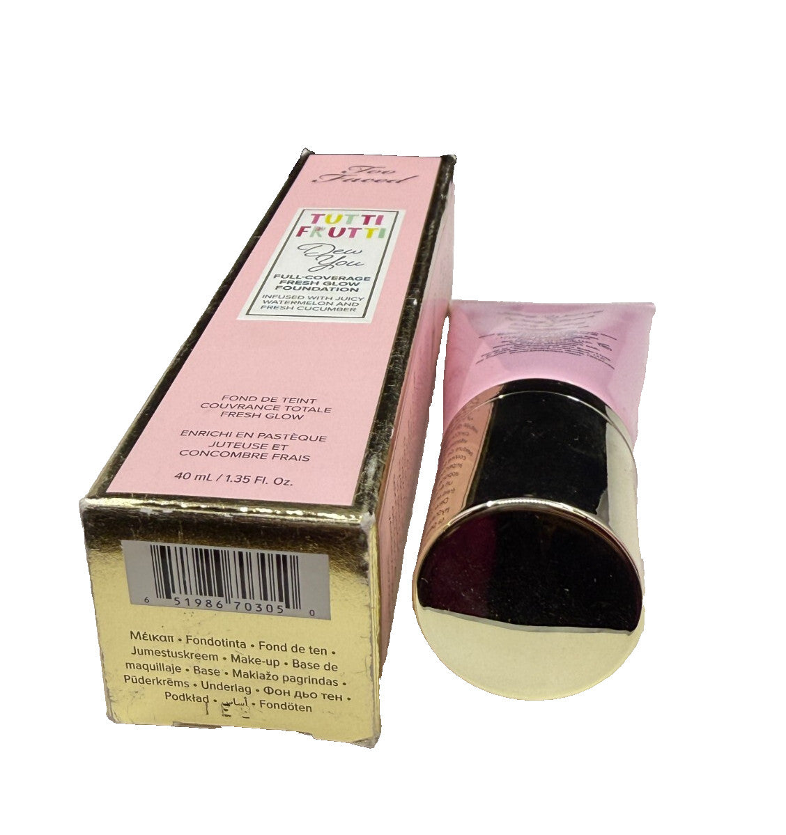 Too Faced Tuti Frutti Full-Coverage Fresh Glow Foundation Mocha 1.35oz