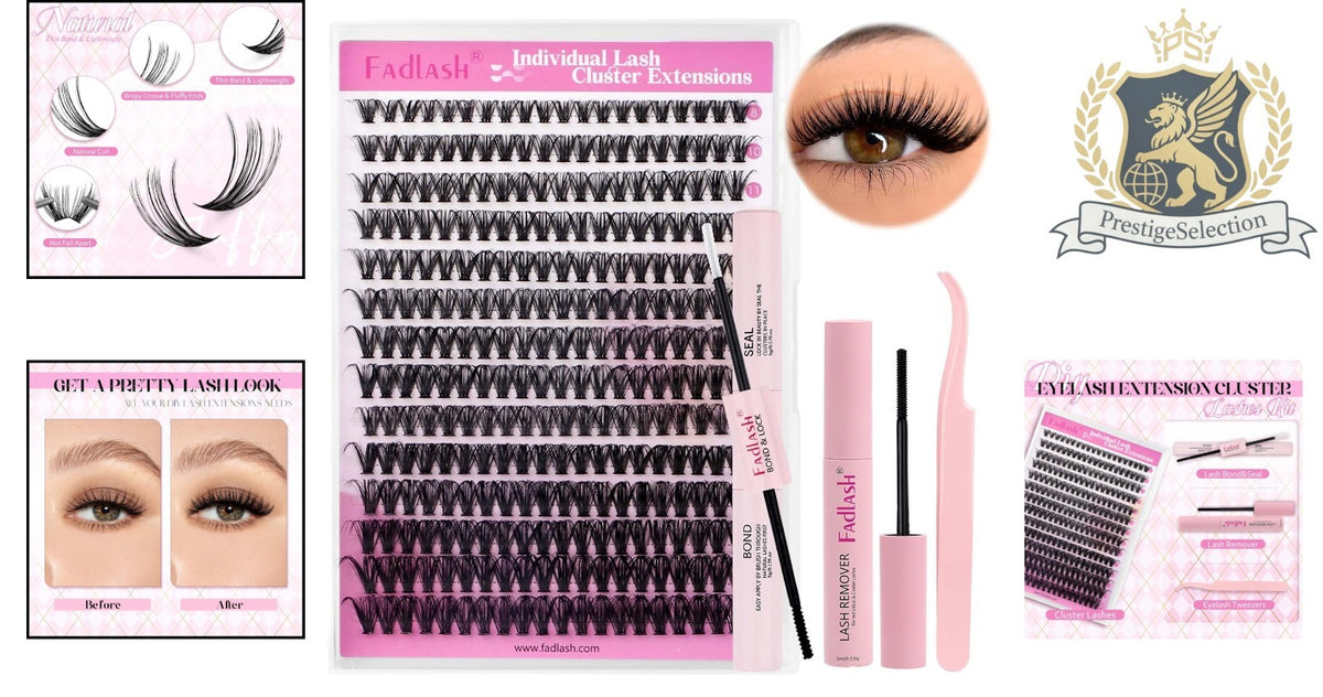Lash Clusters Kit 280PCS Natural Wispy False Eyelash Extensions DIY