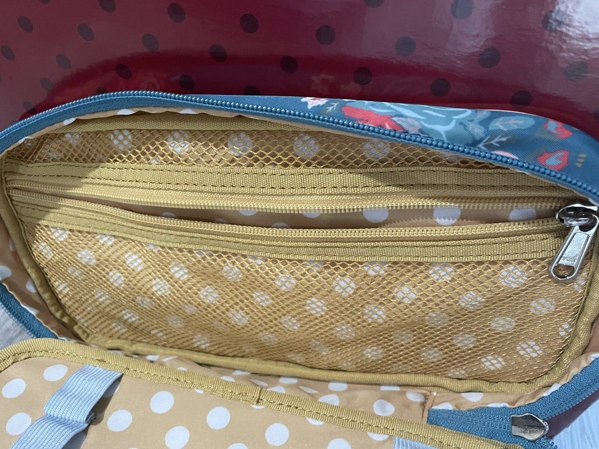 Matilda Jane Holiday Get Ready Train Case Cosmetic Bag with Inner Dividers