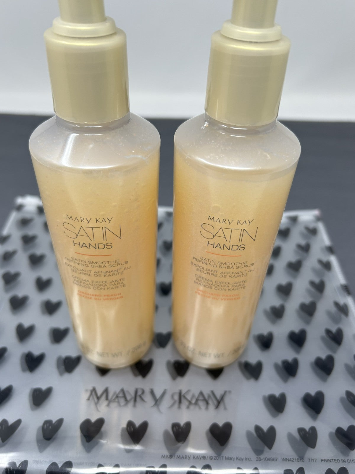 Lot of 2 Mary Kay Satin Hands ORCHARD PEACH Smoothie Shea Hand Scrub