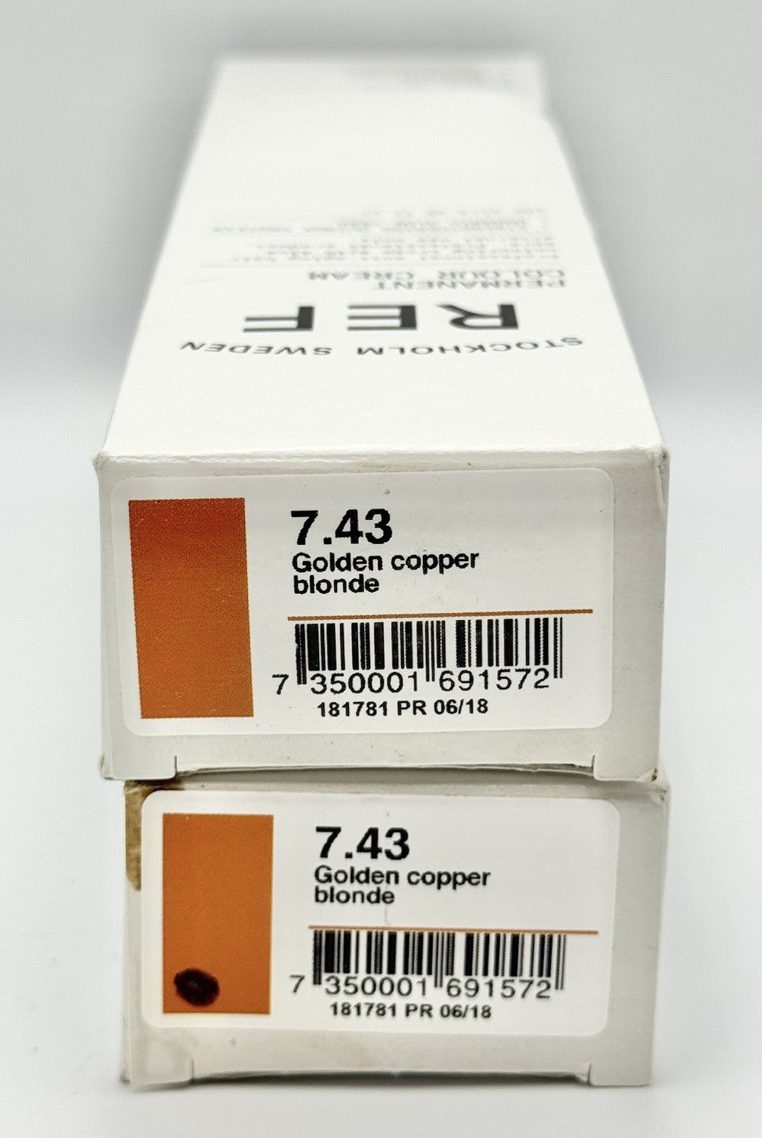 REF Professional Anti-Aging Hair Color 7.43 Golden Copper Blonde - 2x