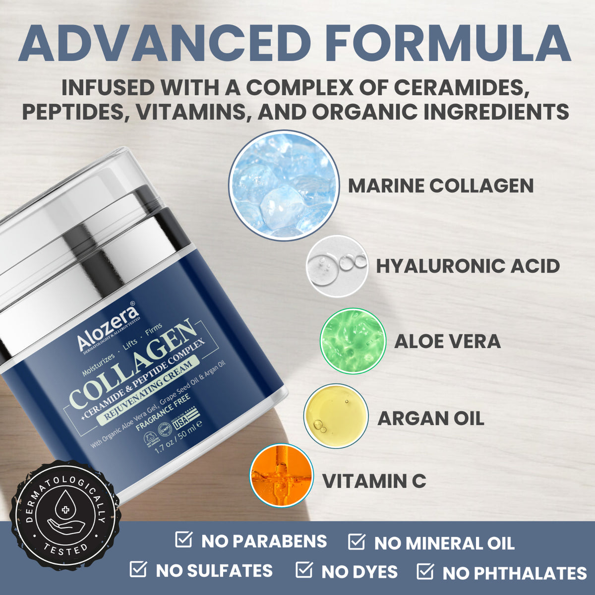 Collagen Face Moisturizer - Anti-Aging & Hydration, 1.7 oz