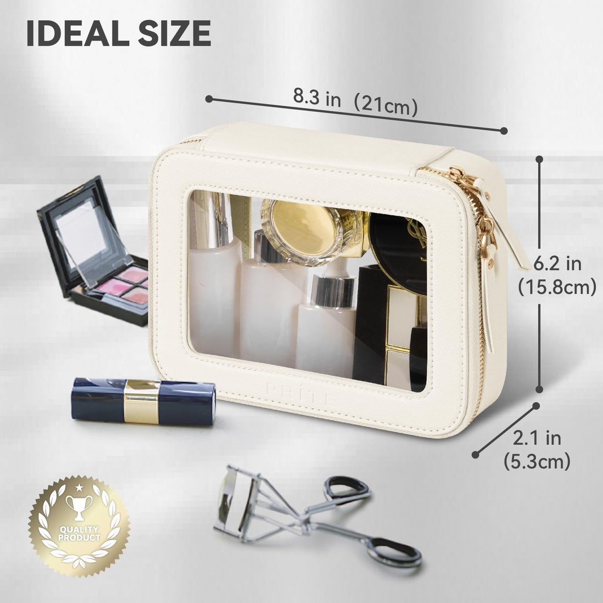 Travel Cosmetic Organizer Bag for Women - Clear Makeup & Toiletry Case