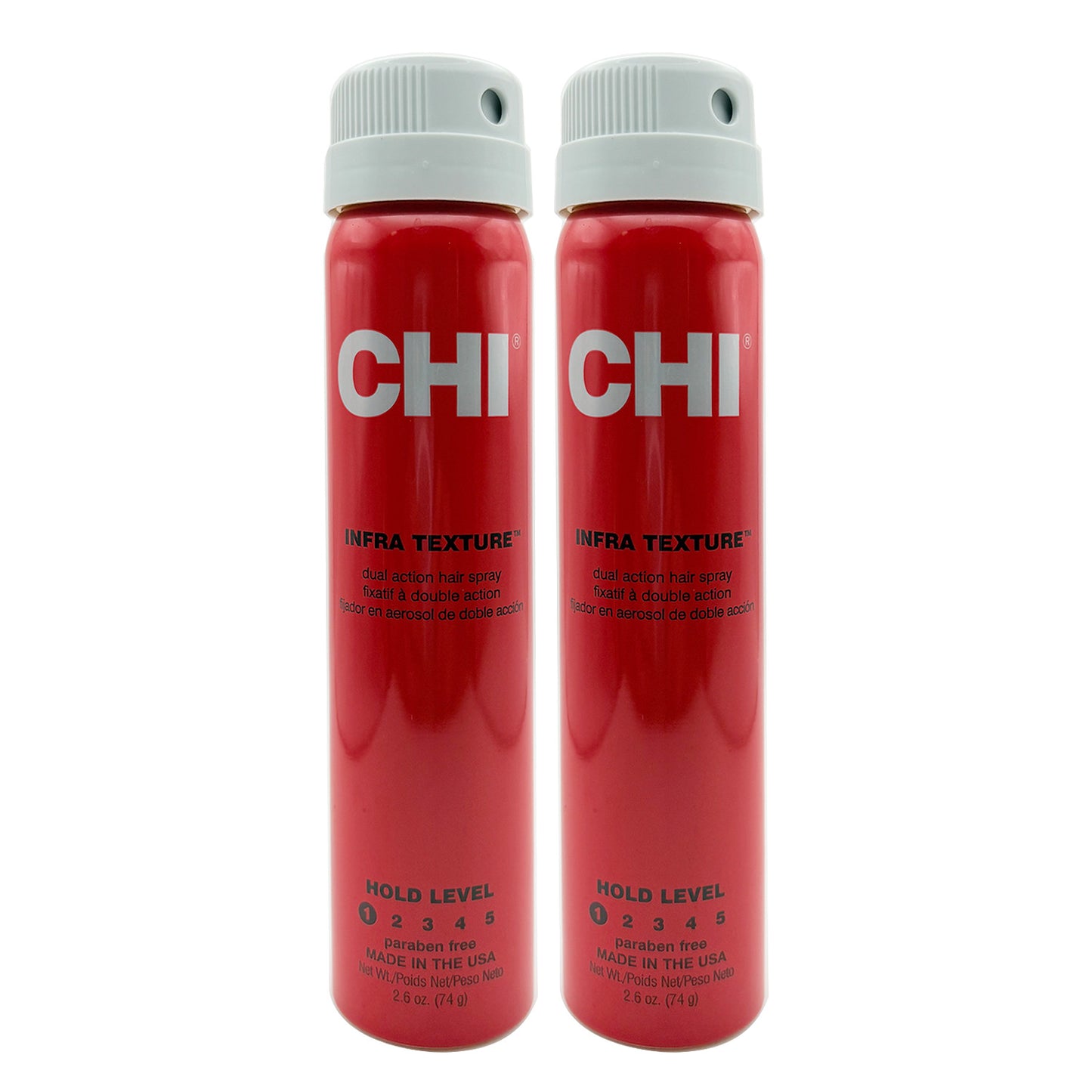CHI Infra Texture Dual Action Hair Spray 2.6oz Travel Size 2-Pack