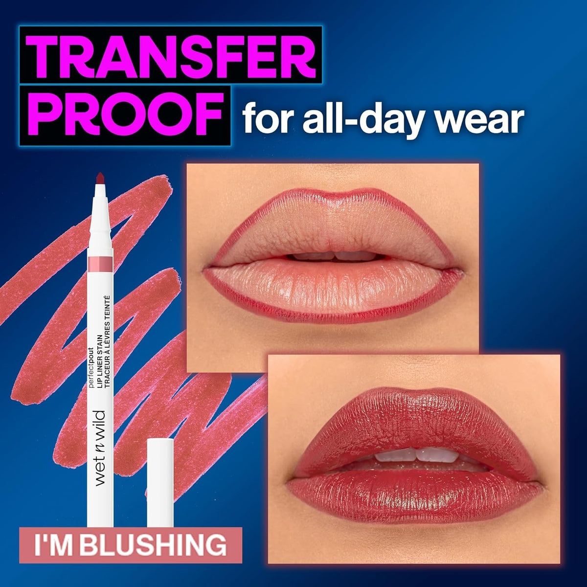 Long-Lasting Lip Liner Stain with Precision Blade Applicator - Natural & Transfer-Proof