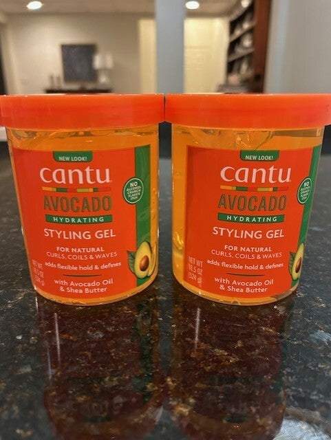Hydrating Styling Gel for Curly Wavy Coily Hair - 18.5oz Lot of 2