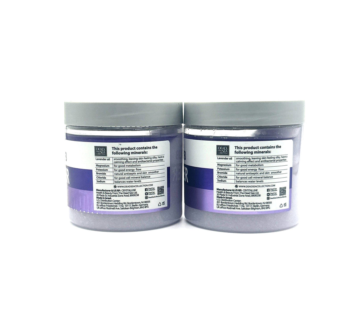Dead Sea Collection Lavender Exfoliating Mineral Salt Scrub, 2-Pack