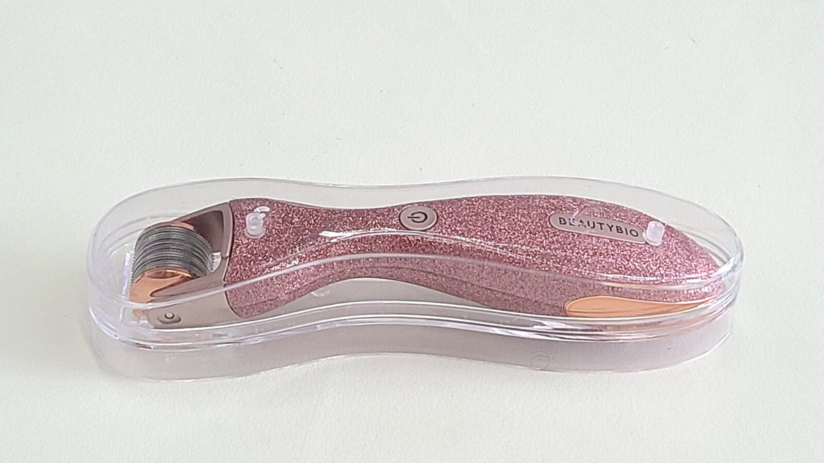 Microneedling Rejuvenation Tool with LED Red Light Therapy - Rose Gold