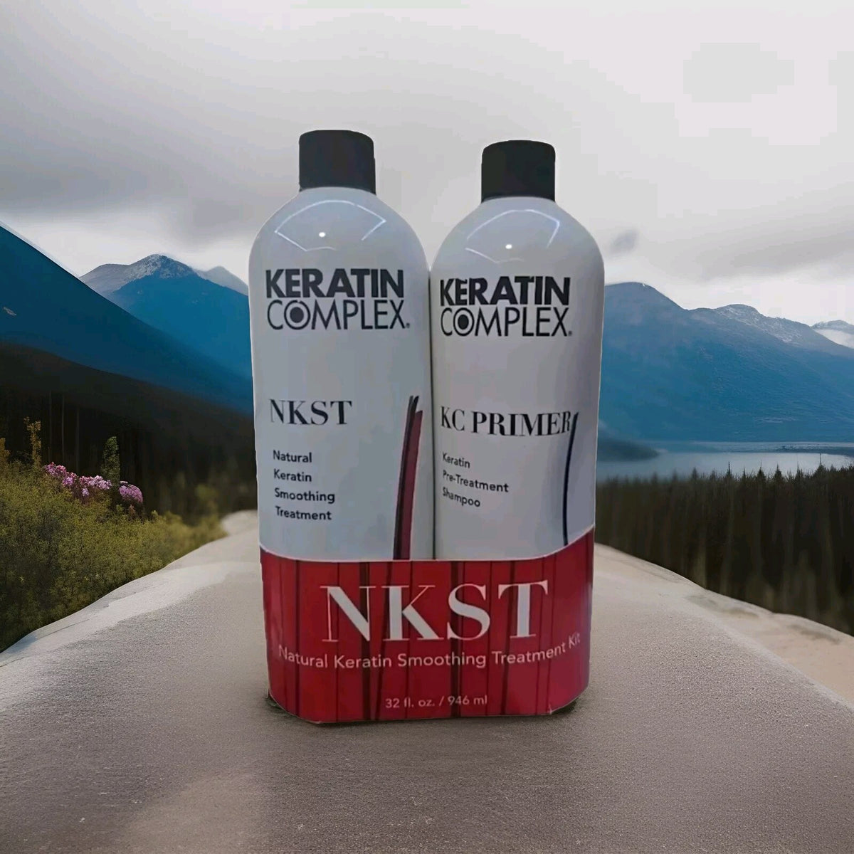 Keratin Complex Natural Smoothing Treatment Kit - 16 Oz Shampoo & NKST