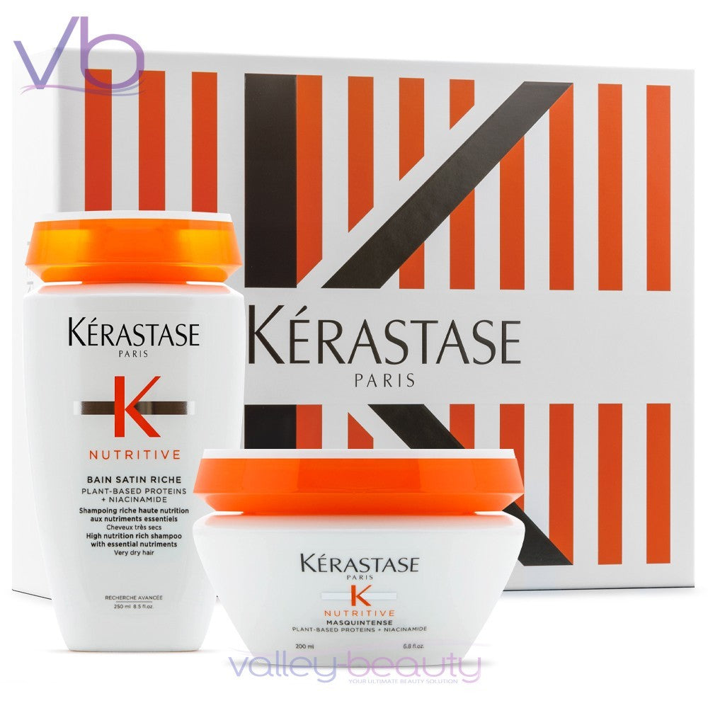 KERASTASE Nutritive Spring Gift Box Set | Shampoo + Mask Ritual for