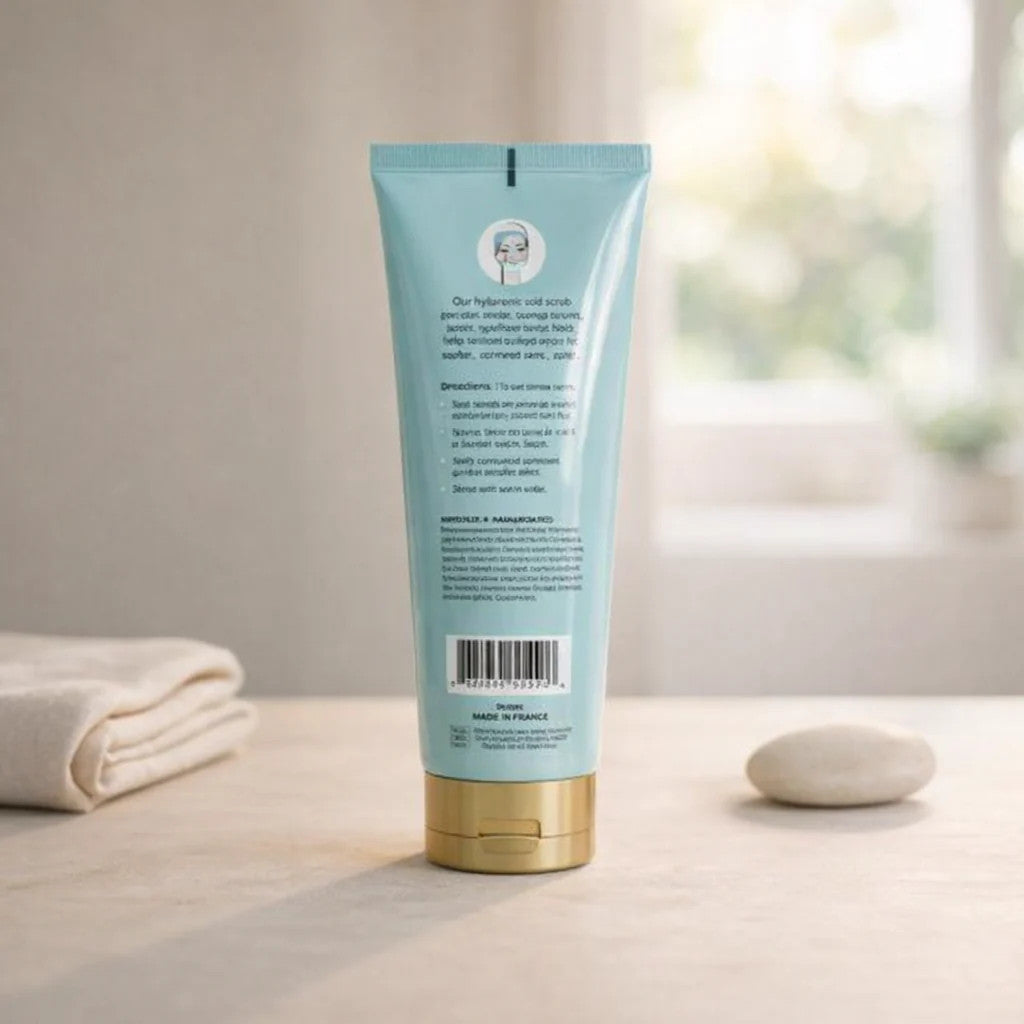 Hydrating Face Scrub with Hyaluronic Acid for Gentle Exfoliation - 8 fl oz