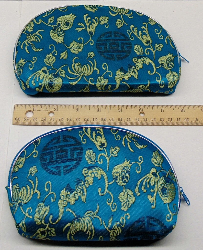 5-Piece Nested Pouch Set with Zipper, Lined for Jewelry, Cosmetics, Gifts