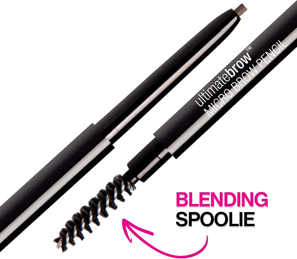 Micro Brow Eyebrow Pencil - Retractable Fine Tip with Spoolie - Soft Brown